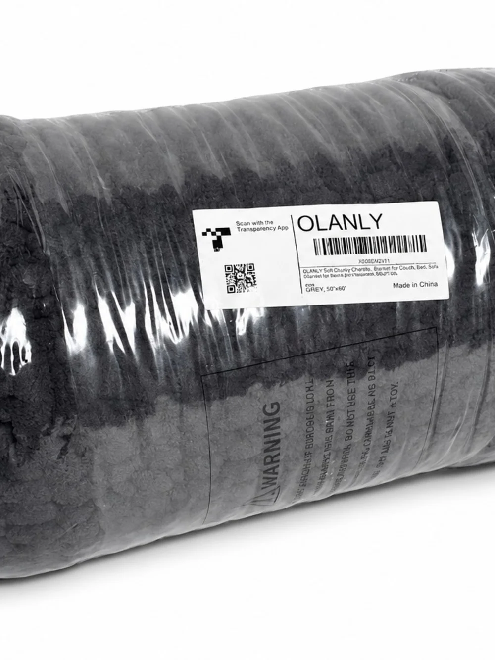 OLANLY Dark Grey Soft Absorbent Chenille Bathroom Runner Rug - 70